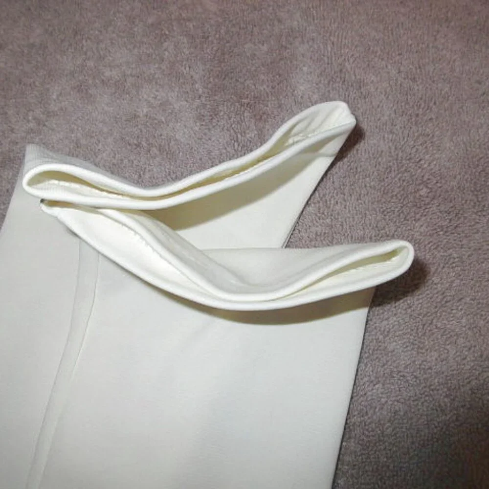 Vtg Long Satin Opera Gloves OS Formal Elegant Evening Wear Hollywood Regency 70s